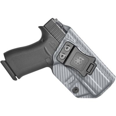 Amberide Glock 43/43X IWB Holster, Kydex-Boltaron Inside Waistband Fit Glock 43 & 43X Pistols, Secure Retention, Low-Print Design, 030 Adjustable Cant