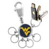 LinksWalker West Virginia Mountaineers Patent Valet Keychain with 6 Key Rings Collegiate Team Spirit view 1