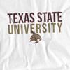 Texas State University Official Stacked Unisex Adult T-Shirt, White, 5X-Large view 2