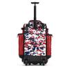 Boombah Rolling Catchers Superpack Baseball/Softball Gear Bag - 23-1/2" x 13-1/2" x 9-1/2" - Digital Camo Red/Navy - Telescopic Handle and Holds 4 Bats - Wheeled Version view 2