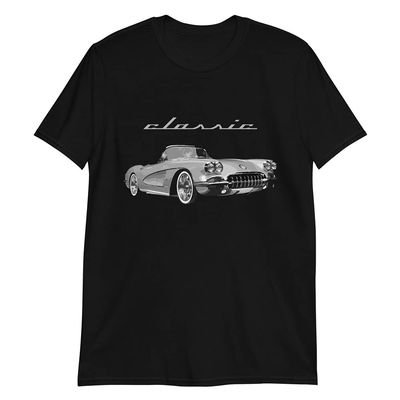 1959 Sports Car C1 American Antique Classic Cars Short-Sleeve T-Shirt Black