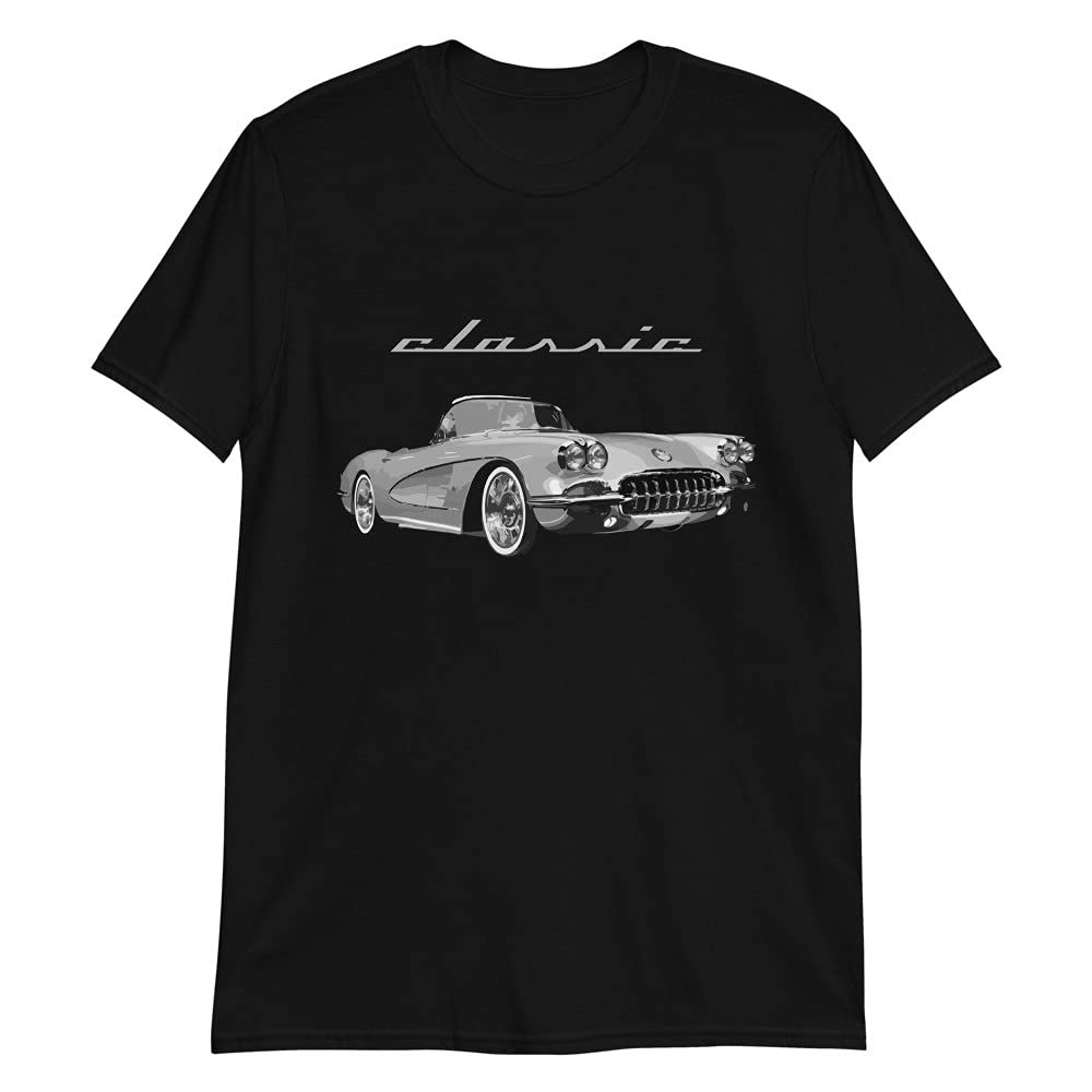 1959 Sports Car C1 American Antique Classic Cars Short-Sleeve T-Shirt Black