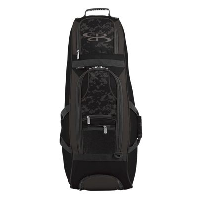 Boombah Spartan Rolling Bat Bag 2.0 USA Clandestine - 38" x 12-1/2" x 12" - Black/Dark Charcoal - Holds 4 Bats and Much More