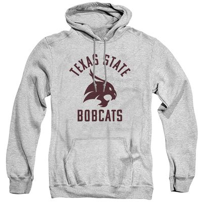 Texas State University Official One Color Bobcats Logo Unisex Adult Pull-Over Hoodie,Athletic Heather, 3X-Large