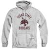 Texas State University Official One Color Bobcats Logo Unisex Adult Pull-Over Hoodie,Athletic Heather, 3X-Large view 1