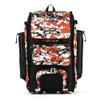 Boombah Rolling Catchers Superpack Baseball/Softball Gear Bag - 23-1/2" x 13-1/2" x 9-1/2" - Digital Camo Black/Orange - Telescopic Handle and Holds 4 Bats - Wheeled Version