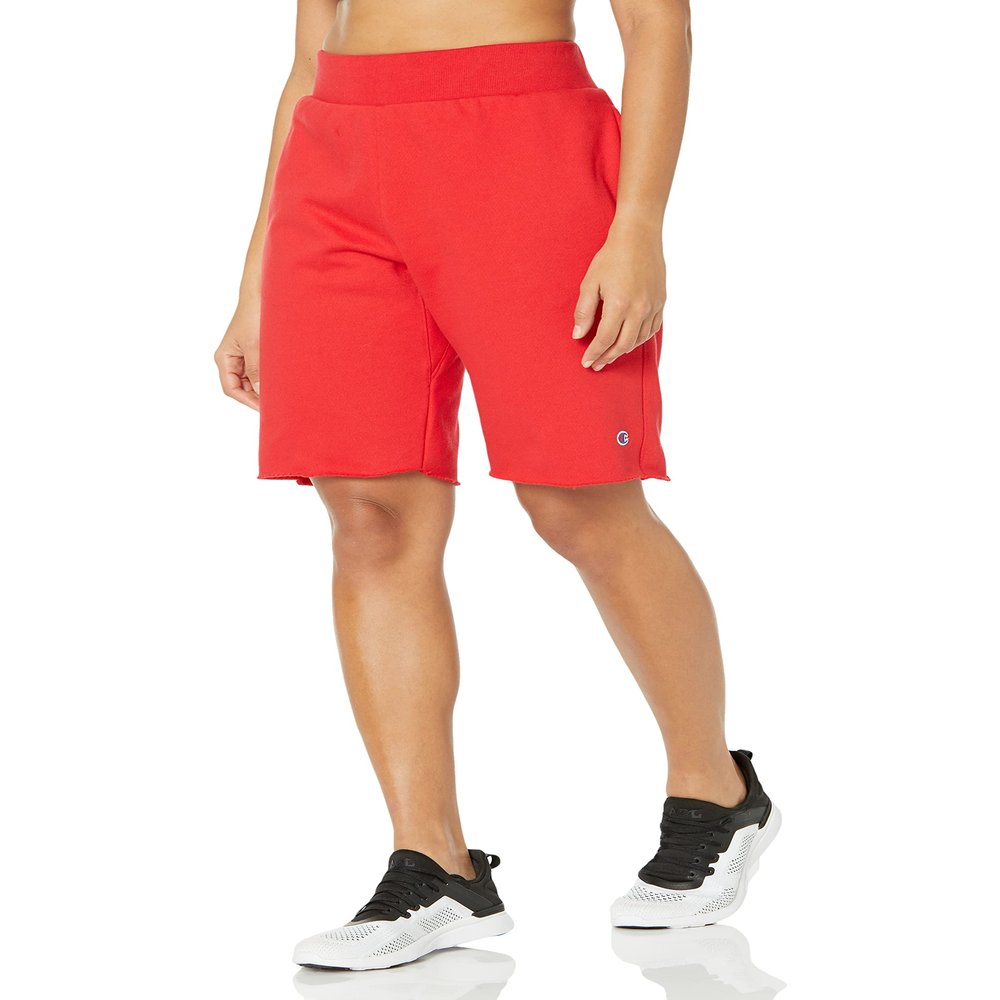 10" Reverse Weave Cut-Off Shorts Scarlet