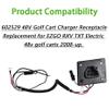 ALL-CARB 48V Charger Receptacle 602529 Replacement for EZGO RXV TXT Golf Cart Charger Delta-Q view 4