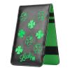 Big Teeth Golf Scorecard Holder Yardage Book Lucky Clover Pattern Golf Accessories (Black) view 1