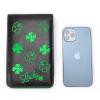 Big Teeth Golf Scorecard Holder Yardage Book Lucky Clover Pattern Golf Accessories (Black) view 3