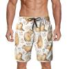 BAIKUTOUAN Adorable Capybara Print Swim Trunks Short Beach Pants for Men Casual view 2