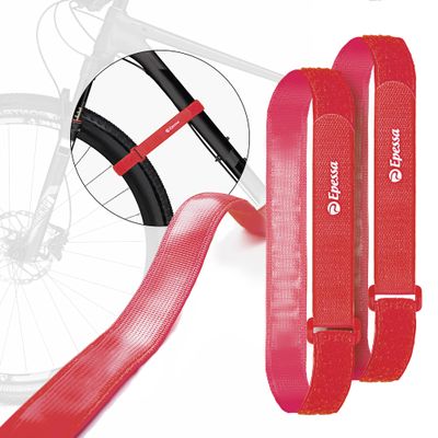 Epessa Bike Rack Strap Bike Wheel Stabilizer Straps, Bike Strap with Stonger Gel Grip, Adjustable Bicycle Wheel Strap, Bike Tie Down Straps, Bike Straps for Rack(2xRed 26")