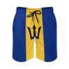 BAIKUTOUAN Barbados Flag Print Swim Trunks Short Beach Pants for Men Casual view 2