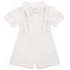 Baby Boys Gentleman Outfits Bowtie Romper Suspender Shorts Wedding Christening Tuxedos Formal Suit White 12-18 Months view 1