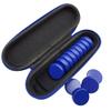 BrownCastle Premium Colored Crokinole Disc Set of 13 in Hard Shell Zipper Case (Blue)