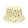 Summer Sun Hat Visor Bucket Hats for Women Sun Beach Hats Teens Girls Wide Brim Summer Fisherman's Caps, Pineapple Beige view 2
