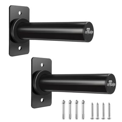 BRTGYM Wall Mounted Weight Plate Holder, Fit 2inch Olympic Weight Plates, Max Weight Capacity 275 lb, Heavy Iron Construction, Mounting Hardware Included