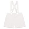 Baby Boys Gentleman Outfits Bowtie Romper Suspender Shorts Wedding Christening Tuxedos Formal Suit White 6-12 Months view 4