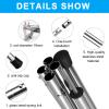 KOMCLUB Telescoping Tent Poles - Adjustable Heavy Duty Camping Poles - Thickened Stainless Steel - Set of 2 - For Tarp, Awning, Canopy, Beach Shelter, Sun Sails view 3