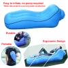 iBIREMS Inflatable Lounger Air Sofa  Portable, Lightweight, Inflatable Couch, Ergonomic Design, Easy Inflation, Beach, Hiking, Camping, Swimming Pool, Picnic, Traveling (Light Blue) view 2