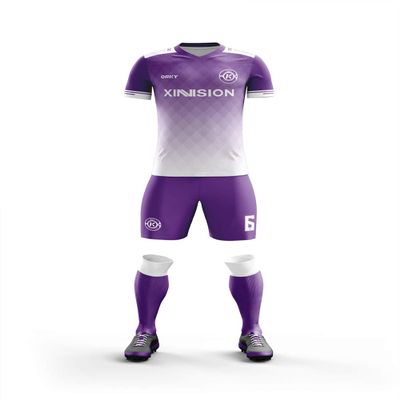 ORKY Men Custom Soccer Jersey with Short, Boys Girls Personalized Name Number Shirt, Soccer League School Team Uniform Prism(Purple 110cm)