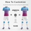 ORKY Men Custom Soccer Jersey with Short, Boys Girls Personalized Name Number Shirt, Soccer League School Team Uniform Prism(Rosey 110cm) view 3