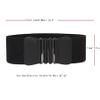 Swtddy 3 Pack Women's Elastic Wide Stretchy Waist Cinch Belt Waistband For Dresses (Suit For Waist Size 36"-45", Black+Camel) view 3