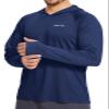 baleaf Men's Sun Protection Hoodie Shirt UPF 50+ Long Sleeve UV SPF T-Shirts Rash Guard Fishing Swimming Lightweight Deep Blue M