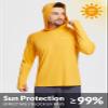 baleaf Men's Sun Protection Hoodie Shirt UPF 50+ Long Sleeve UV SPF T-Shirts Rash Guard Fishing Swimming Lightweight Marigold XL view 3
