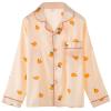 ANUFER Womens 7PCS Satin Pajama Set Spring Summer Autumn Tops & Pants Shorts Sleepwear Orange SN07655 XL view 2