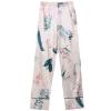 ANUFER Womens 7PCS Satin Pajama Set Spring Summer Autumn Tops & Pants Shorts Sleepwear Flower C SN07655 L view 3