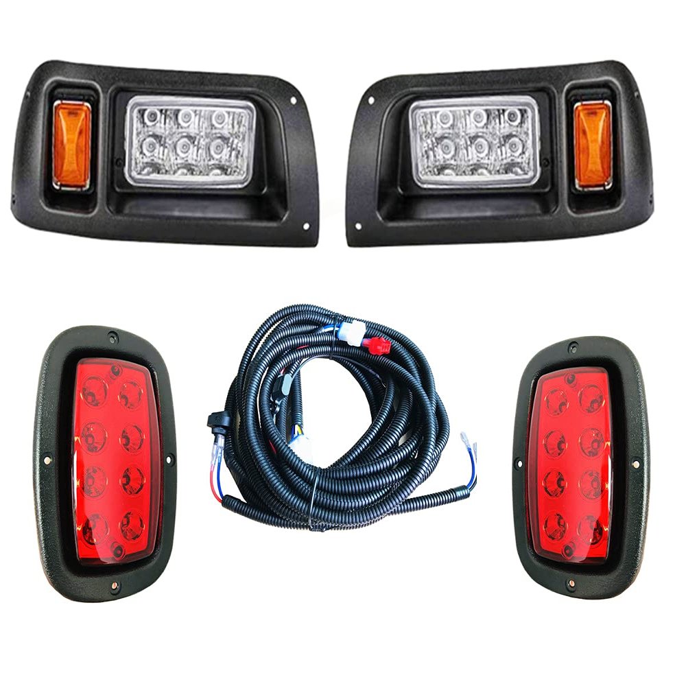 BeAcc Club Car DS LED Light | LED Headlights & Tail Lights for Club Car DS Gas & Electric Golf carts (1993 & up) 12V