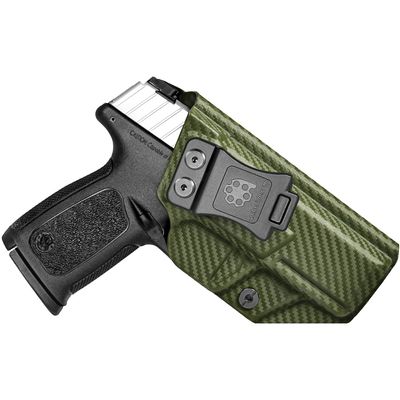 Amberide SD9VE/SD40VE IWB Holster,Tough KydexBoltaron Inside Waistband Holster for Smith&Wesson SD9VE & SD40VE 9mm/.40 Pistols,Defined Retention Click, 030Cant Adjustment, Built for Real EDC Use