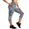 Stelle Capri Leggings for Women, Yoga Capris with Pockets High Waisted Legging for Gym Workout(Nylon-Tie Dye Black,XL) view 1