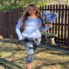 Stelle Capri Leggings for Women, Yoga Capris with Pockets High Waisted Legging for Gym Workout(Nylon-Tie Dye Black,XL) view 2