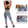 Stelle Capri Leggings for Women, Yoga Capris with Pockets High Waisted Legging for Gym Workout(Nylon-Tie Dye Black,XL) view 4