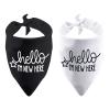 2 Pack New Puppy Reveal Dog Bandana New Puppy Announcement Gift Hello I'm New Here Dog Bandana (Hello I'm New Here) view 1