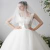 EllieHouse 2 Tier Fingertip Length Short Wedding Bridal Veil With Comb X22 White view 2