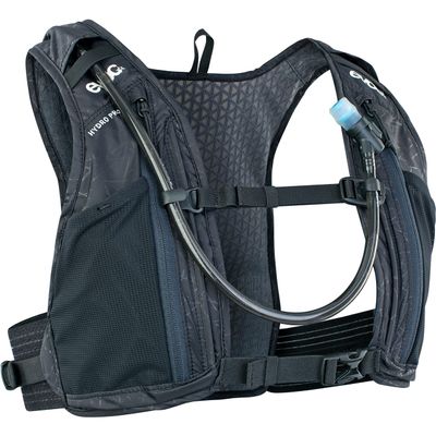 EVOC Hydro PRO 3 + 1,5l Hydration Bladder, Hydration Backpack for Cycling, Hiking or Jogging, (Extra Light, Two Nutrition COMPARTMENTS, Two Chest Strap Pockets, 1,5l Camel Pack), Black
