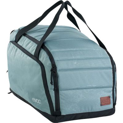 EVOC Gear Bag 55 Travel Gear Bag (Backpack Function, Especially Robust Outer Material, Detachable Shoulder Straps, Variable dividers, Dirt/Water Resistant), Steel/Grey