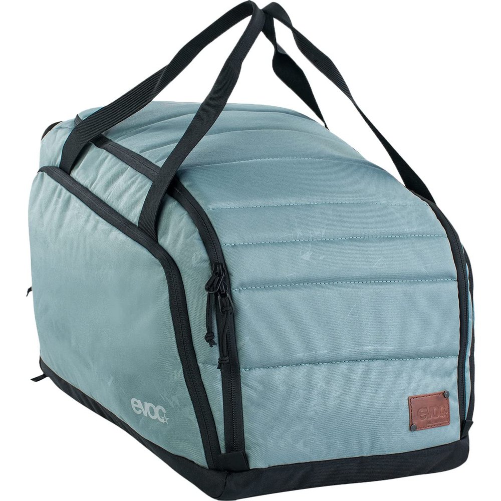 EVOC Gear Bag 55 Travel Gear Bag (Backpack Function, Especially Robust Outer Material, Detachable Shoulder Straps, Variable dividers, Dirt/Water Resistant), Steel/Grey