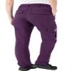 Rdruko Women's Waterproof Hiking Pants Lightweight Quick Dry Cargo Travel Pants with Pockets Purple Medium view 3