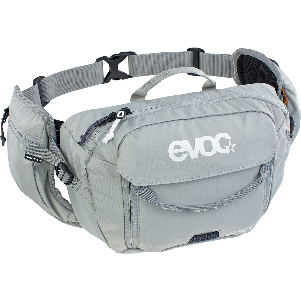 EVOC Unisex's Hip Pack, 28 x 18 x 8 cm, Stone Grey, incl. 1,5l hydration bladder, HIP PACK 3