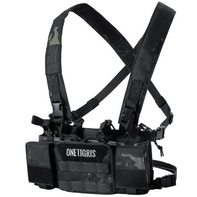ONETIGRIS Chest Rig, MOLLE Chest Rigs Tactical Chest Rig Dangler Pouch Utility Admin Pouch for Hunting Shooting Hiking