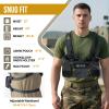 ONETIGRIS Chest Rig, MOLLE Chest Rigs Tactical Chest Rig Dangler Pouch Utility Admin Pouch for Hunting Shooting Hiking view 2