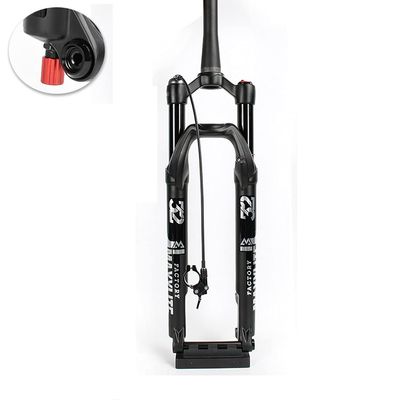 Jejy XC Shock Absorber 27.5/29 Mountain Front Fork Air Pressure Suspension Fork Bike Thru Axle 15mm Rebound Adjust MTB (Color : Black, Size : 29)
