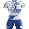 ORKY Men Custom Soccer Jersey with Short, Women Personalize Name Number Shirt, Kids School Team Uniform(Blue White 160cm) view 1