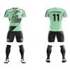 ORKY Men Custom Soccer Jersey with Short, Women Personalize Name Number Shirt, Kids School Team Uniform(Black Green 100cm) view 2