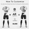 ORKY Men Custom Soccer Jersey with Short, Women Personalize Name Number Shirt, Kids School Team Uniform(Black White 110cm) view 3