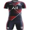 ORKY Men Custom Soccer Jersey with Short, Women Personalize Name Number Shirt, Kids School Team Uniform(Red Blue 5XLarge) view 1